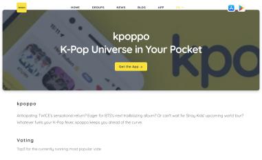 Schermafbeelding van kpopfans.app