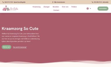 Schermafbeelding van kraamzorgsocute.nl
