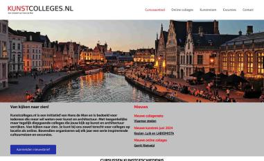 Schermafbeelding van kunstcolleges.nl