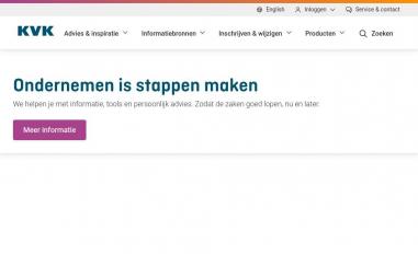 Schermafbeelding van kvk.nl