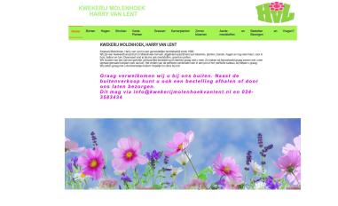 Schermafbeelding van kwekerijmolenhoekvanlent.nl