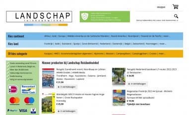 Schermafbeelding van landschapreisboekwinkel.nl