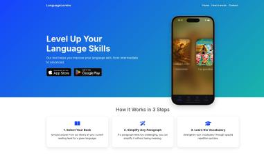 Schermafbeelding van languageleveler.com