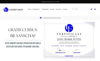 Schermafbeelding van laserfusion.nl