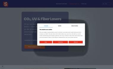 Schermafbeelding van lasermachines.nl