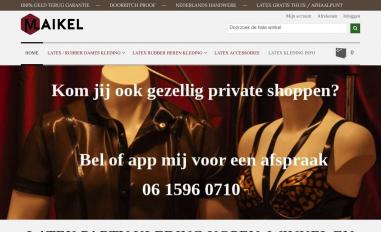 Schermafbeelding van latexkledingmaikel.nl
