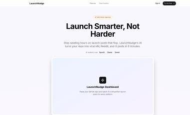 Schermafbeelding van launchnudge.ai