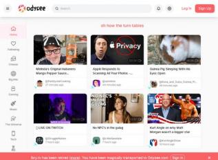 Schermafbeelding van lbry.tv