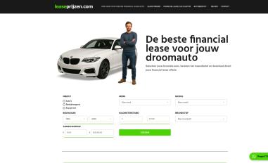 Schermafbeelding van leaseprijzen.com
