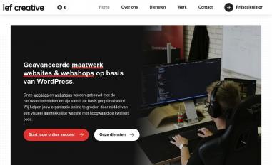 Schermafbeelding van lefcreative.nl