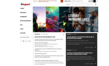 Schermafbeelding van legrandgroup.com