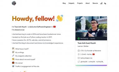 Schermafbeelding van leohuynh.dev