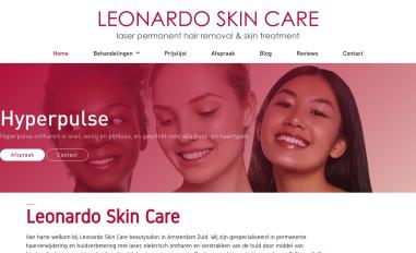 Schermafbeelding van leonardoskincare.nl