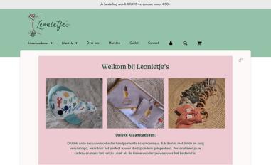 Schermafbeelding van leonietjes.nl