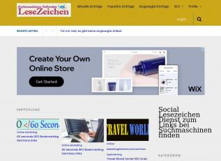 Schermafbeelding van lesezeichen-bookmarking.de
