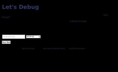 Schermafbeelding van letsdebug.net