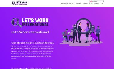Schermafbeelding van letsworkinternational.nl