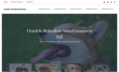 Schermafbeelding van leukehondennamen.nl