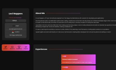Schermafbeelding van levinoppers-portfolio.vercel.app