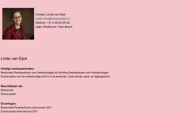 Schermafbeelding van lindavaneijck.nl