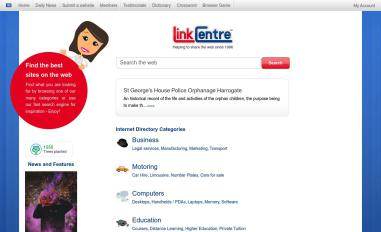 Schermafbeelding van linkcentre.com