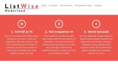 Schermafbeelding van listwise.nl