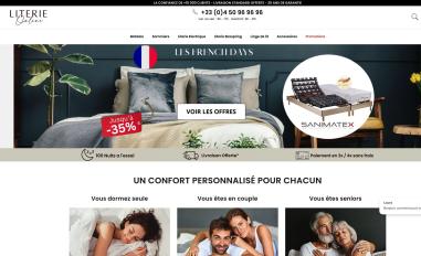 Schermafbeelding van literie-online.com