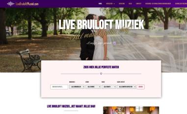 Schermafbeelding van livebruiloftmuziek.com