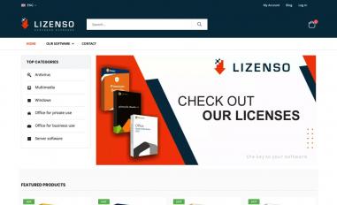 Schermafbeelding van lizenso.com