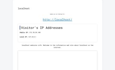 Schermafbeelding van locallhost.info