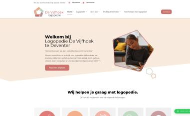 Schermafbeelding van logopediedevijfhoek.nl