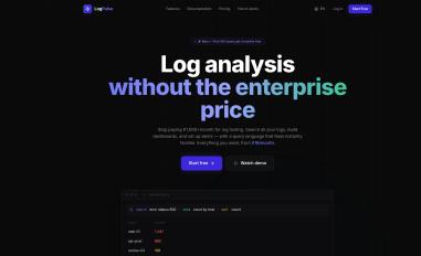Schermafbeelding van logpulse.io