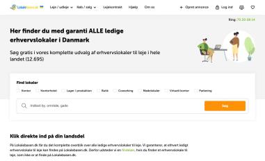 Schermafbeelding van lokalebasen.dk