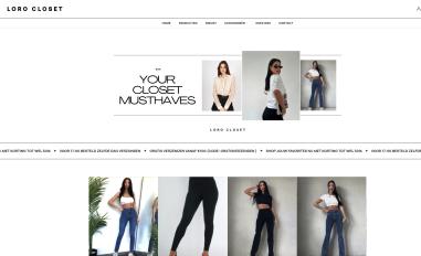 Schermafbeelding van lorocloset.com