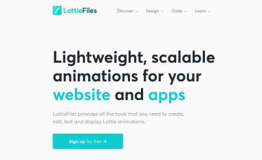 Schermafbeelding van lottiefiles.com