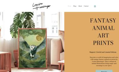 Schermafbeelding van louisahunsinger.nl