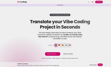 Schermafbeelding van lovalingo.com