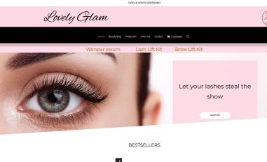 Schermafbeelding van lovelyglam.nl