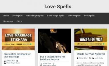Schermafbeelding van lovespells786.com