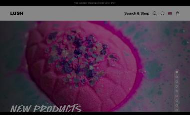 Schermafbeelding van lush.com