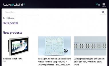 Schermafbeelding van luxalight.eu