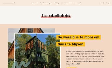 Schermafbeelding van luxevakantieplekjes.nl