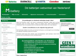 Schermafbeelding van m-battery.nl