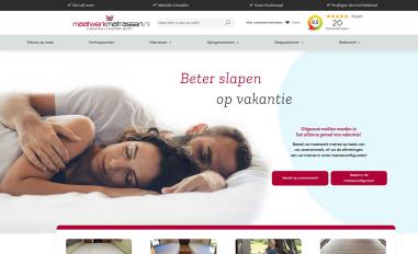 Schermafbeelding van maatwerkmatrassen.nl