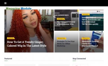 Schermafbeelding van magazinemodule.com