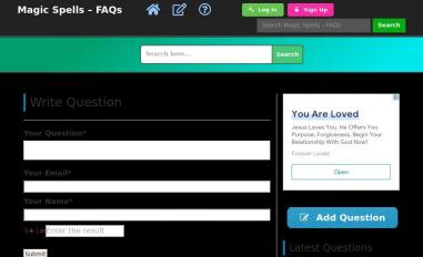 Schermafbeelding van magic.lovespells786.com