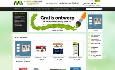 Schermafbeelding van makelaarsbordenspecialist.nl