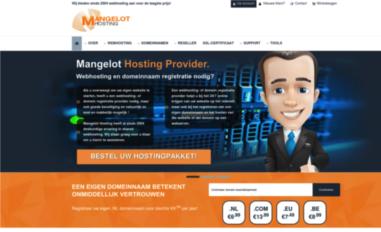 Schermafbeelding van mangelot-hosting.nl