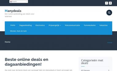 Schermafbeelding van manydeals.nl