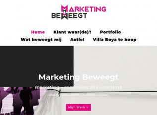 Schermafbeelding van marketingbeweegt.nl